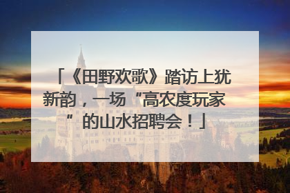 《田野欢歌》踏访上犹新韵，一场“高农度玩家”的山水招聘会！