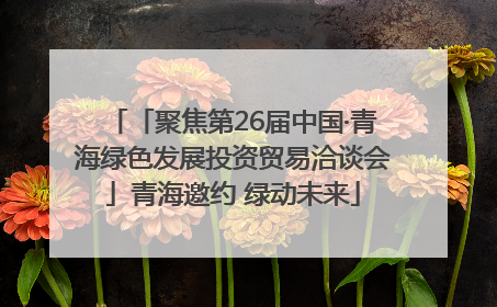 「聚焦第26届中国·青海绿色发展投资贸易洽谈会」青海邀约 绿动未来