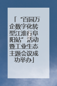 “百园万企数字化转型江淮行阜阳站”活动暨工业生态主题会议成功举办