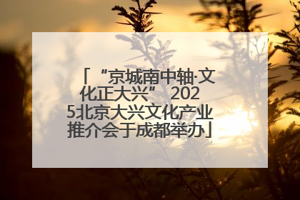 “京城南中轴·文化正大兴” 2025北京大兴文化产业推介会于成都举办