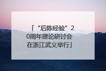 “后陈经验”20周年理论研讨会在浙江武义举行