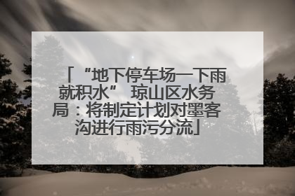 “地下停车场一下雨就积水” 琼山区水务局：将制定计划对墨客沟进行雨污分流