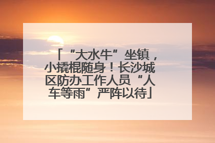 “大水牛”坐镇，小撬棍随身！长沙城区防办工作人员“人车等雨”严阵以待