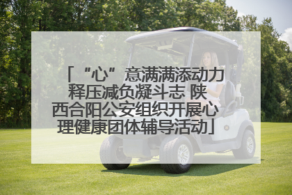 “心”意满满添动力 释压减负凝斗志 陕西合阳公安组织开展心理健康团体辅导活动