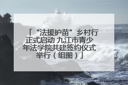 “法援护苗”乡村行正式启动 九江市青少年法学院共建签约仪式举行（组图）
