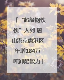“超级钢铁侠”入列 唐山港京唐港区年增184万吨卸船能力