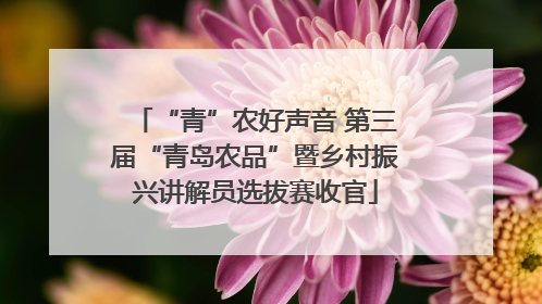 “青”农好声音 第三届“青岛农品”暨乡村振兴讲解员选拔赛收官