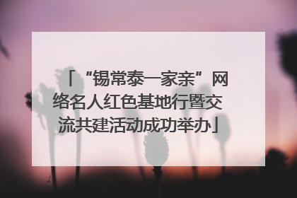 “锡常泰一家亲”网络名人红色基地行暨交流共建活动成功举办