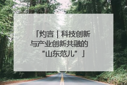 灼言｜科技创新与产业创新共融的“山东范儿”