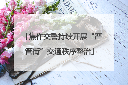 焦作交警持续开展“严管街”交通秩序整治
