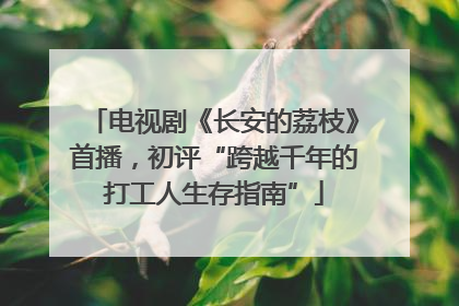 电视剧《长安的荔枝》首播，初评“跨越千年的打工人生存指南”