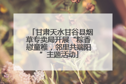 甘肃天水甘谷县烟草专卖局开展“粽香慰童稚，邻里共端阳”主题活动