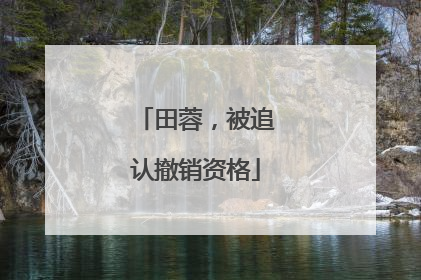 田蓉，被追认撤销资格