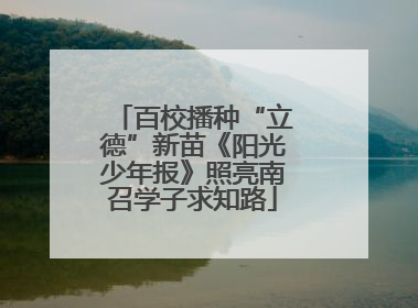 百校播种“立德”新苗《阳光少年报》照亮南召学子求知路