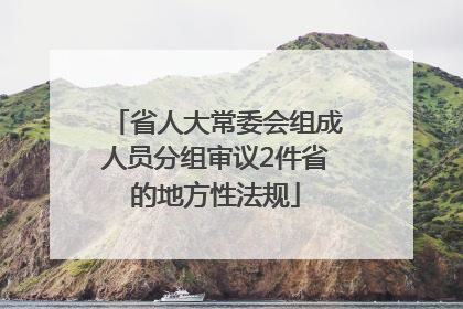 省人大常委会组成人员分组审议2件省的地方性法规