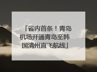 省内首条！青岛机场开通青岛至韩国清州直飞航线