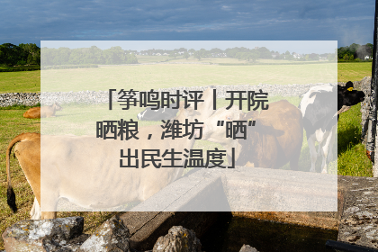 筝鸣时评丨开院晒粮，潍坊“晒”出民生温度