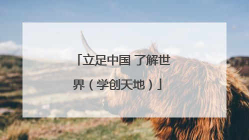 立足中国 了解世界（学创天地）