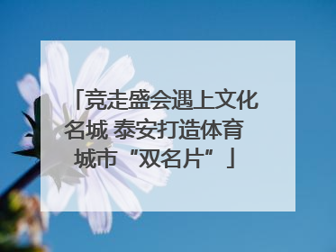 竞走盛会遇上文化名城 泰安打造体育城市“双名片”