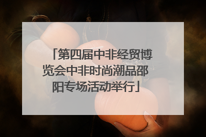 第四届中非经贸博览会中非时尚潮品邵阳专场活动举行