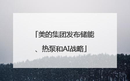 美的集团发布储能、热泵和AI战略
