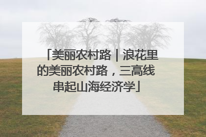 美丽农村路｜浪花里的美丽农村路，三高线串起山海经济学