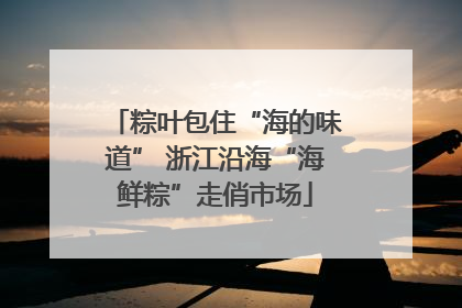 粽叶包住“海的味道” 浙江沿海“海鲜粽”走俏市场