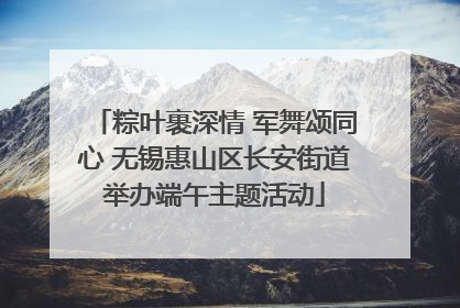 粽叶裹深情 军舞颂同心 无锡惠山区长安街道举办端午主题活动