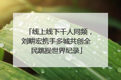 线上线下千人同频，刘畊宏携手多城共创全民跳操世界纪录