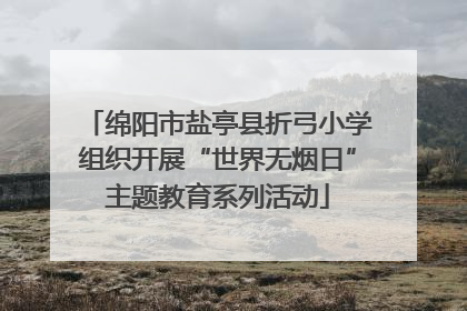 绵阳市盐亭县折弓小学组织开展“世界无烟日”主题教育系列活动