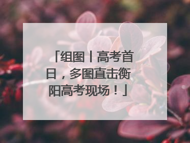 组图丨高考首日，多图直击衡阳高考现场！