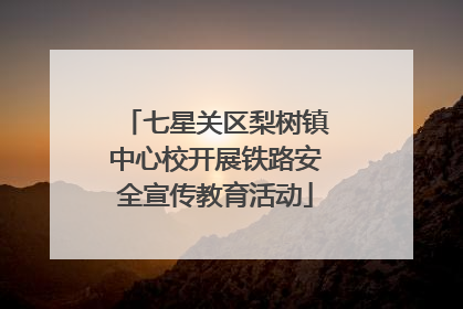 七星关区梨树镇中心校开展铁路安全宣传教育活动