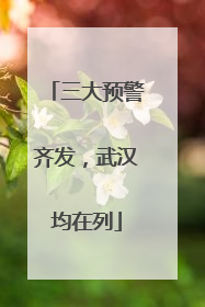 三大预警齐发，武汉均在列