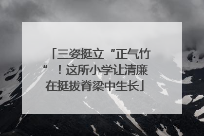 三姿挺立“正气竹”！这所小学让清廉在挺拔脊梁中生长