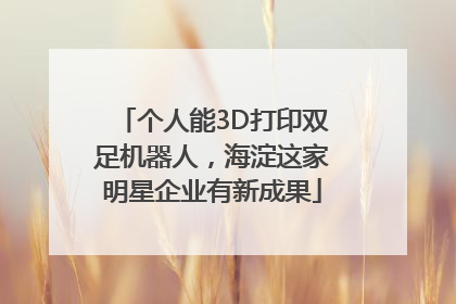 个人能3D打印双足机器人，海淀这家明星企业有新成果