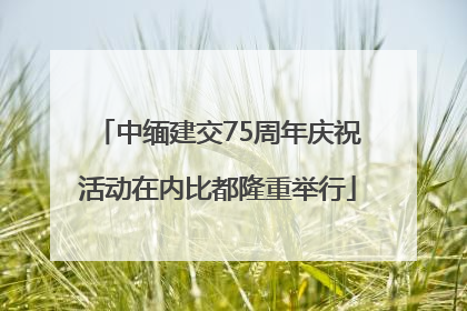 中缅建交75周年庆祝活动在内比都隆重举行