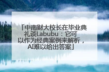中南财大校长在毕业典礼谈Labubu：它可以作为经典案例来解析，AI难以给出答案