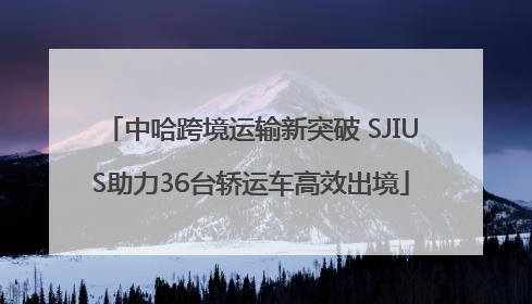 中哈跨境运输新突破 SJIUS助力36台轿运车高效出境