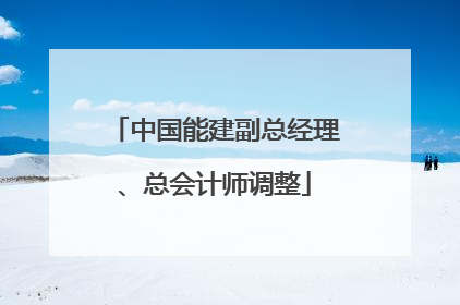 中国能建副总经理、总会计师调整