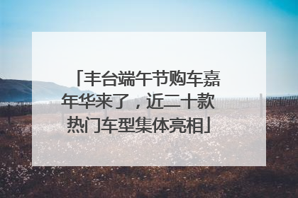 丰台端午节购车嘉年华来了，近二十款热门车型集体亮相
