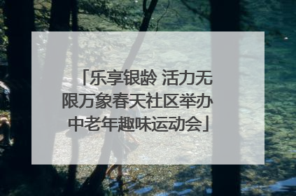 乐享银龄 活力无限万象春天社区举办中老年趣味运动会