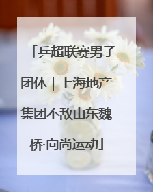 乒超联赛男子团体｜上海地产集团不敌山东魏桥·向尚运动