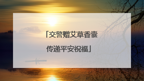 交警赠艾草香囊 传递平安祝福