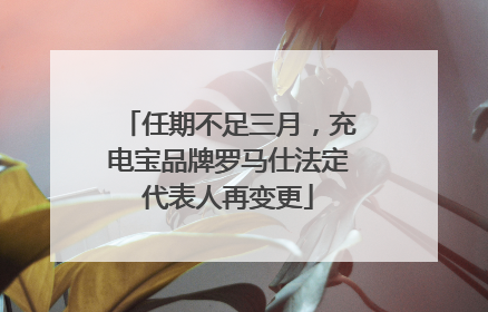 任期不足三月，充电宝品牌罗马仕法定代表人再变更