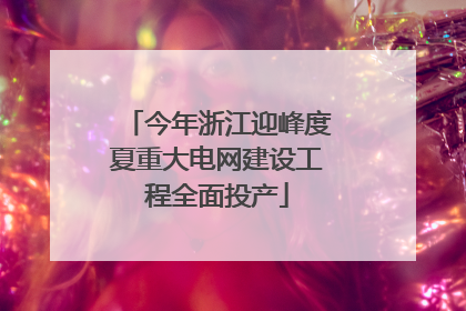 今年浙江迎峰度夏重大电网建设工程全面投产
