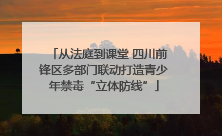 从法庭到课堂 四川前锋区多部门联动打造青少年禁毒“立体防线”