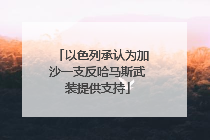以色列承认为加沙一支反哈马斯武装提供支持