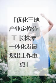 优化三地产业定位分工 长株潭一体化发展划出工作重点