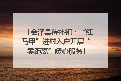 会泽县待补镇：“红马甲”进村入户开展“零距离”暖心服务