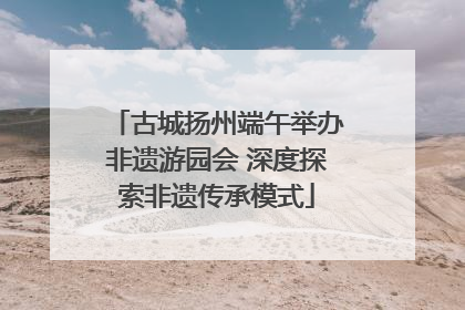古城扬州端午举办非遗游园会 深度探索非遗传承模式